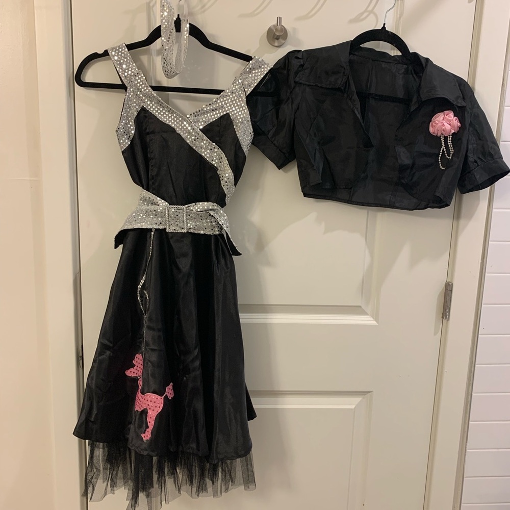 Black and Pink Poodle Skirt Costume